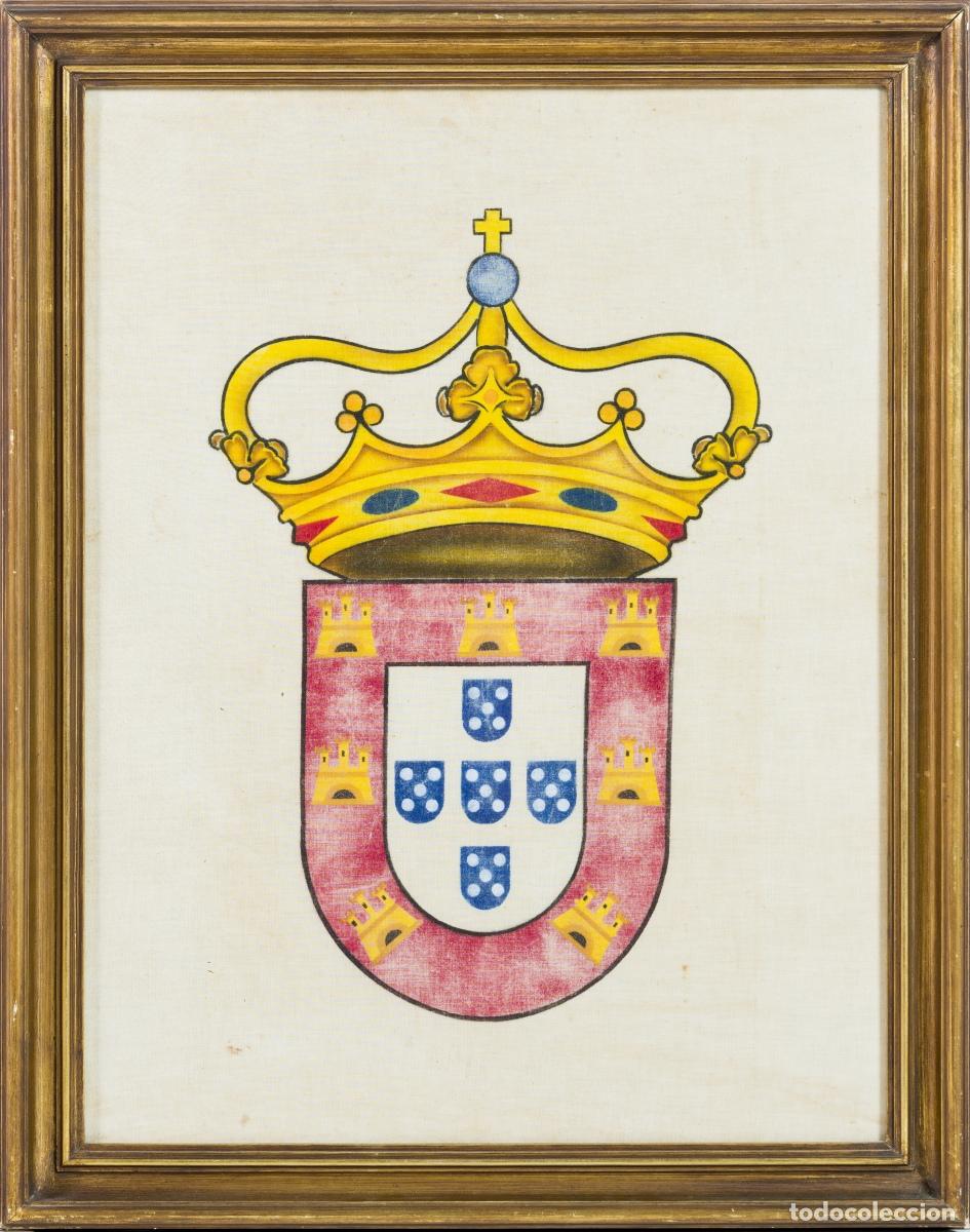 Antiguidades: Escudo de armas de Portugal - siglo XIX