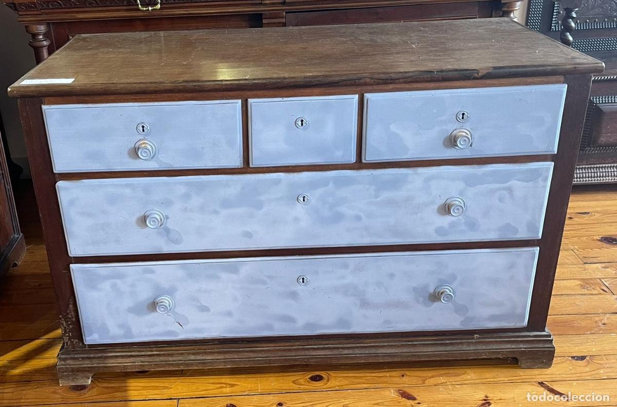 Antig&uuml;edades: C&oacute;moda D. Maria en madera vinh&aacute;tica - siglo XIX - Foto 1