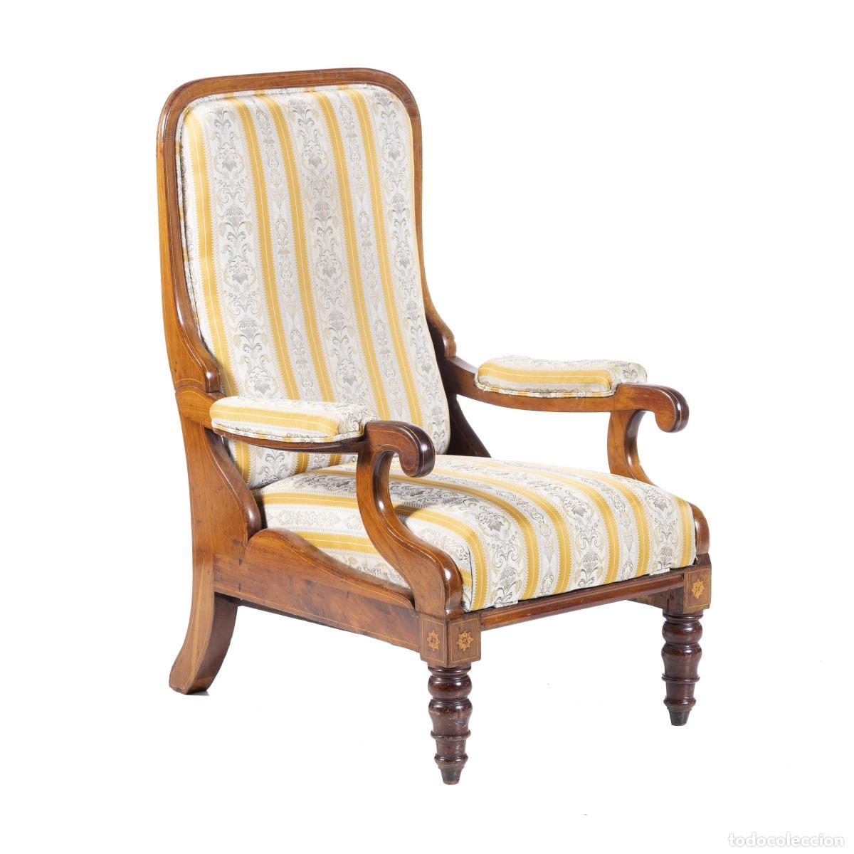 Antig&uuml;edades: Sill&oacute;n reclinable ingl&eacute;s - siglo XIX - Foto 1