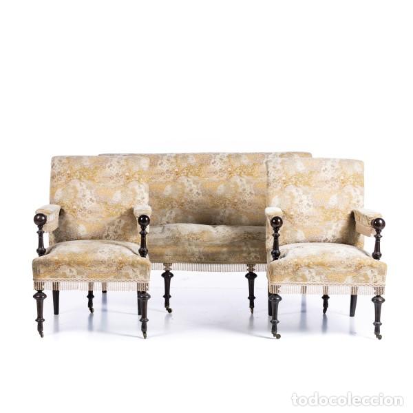 Antiquit&eacute;s: Conjunto de sof&aacute; y dos sillones - siglo XIX