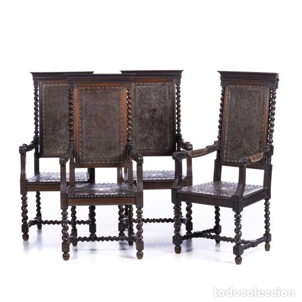 Antiguidades: Conjunto de cuatro sillones - siglo XVIII