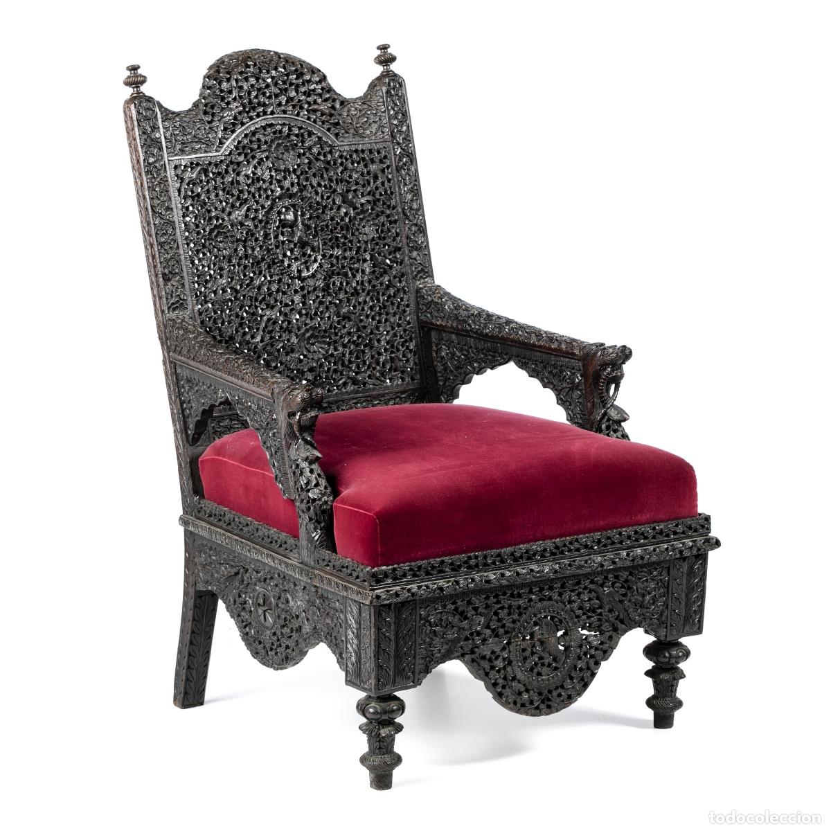 Antiquit&eacute;s: Sill&oacute;n indio - siglo XIX