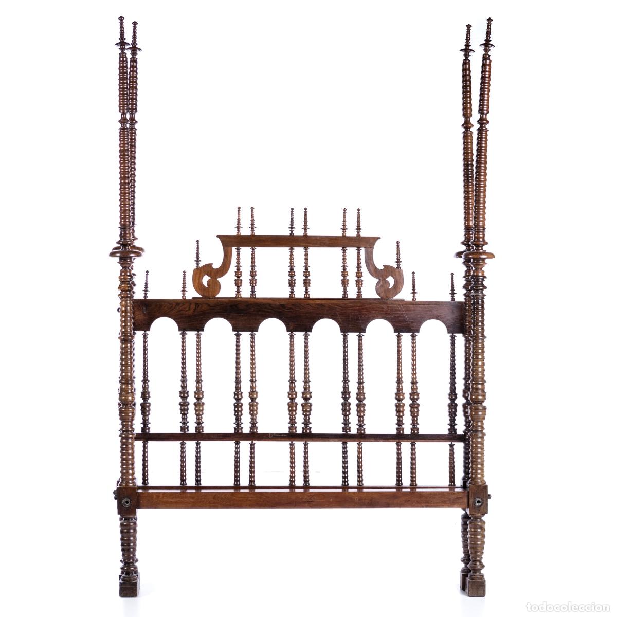 Antiquit&auml;ten: Cama de encaje de bolillos hecha de palisandro - siglo XVIII
