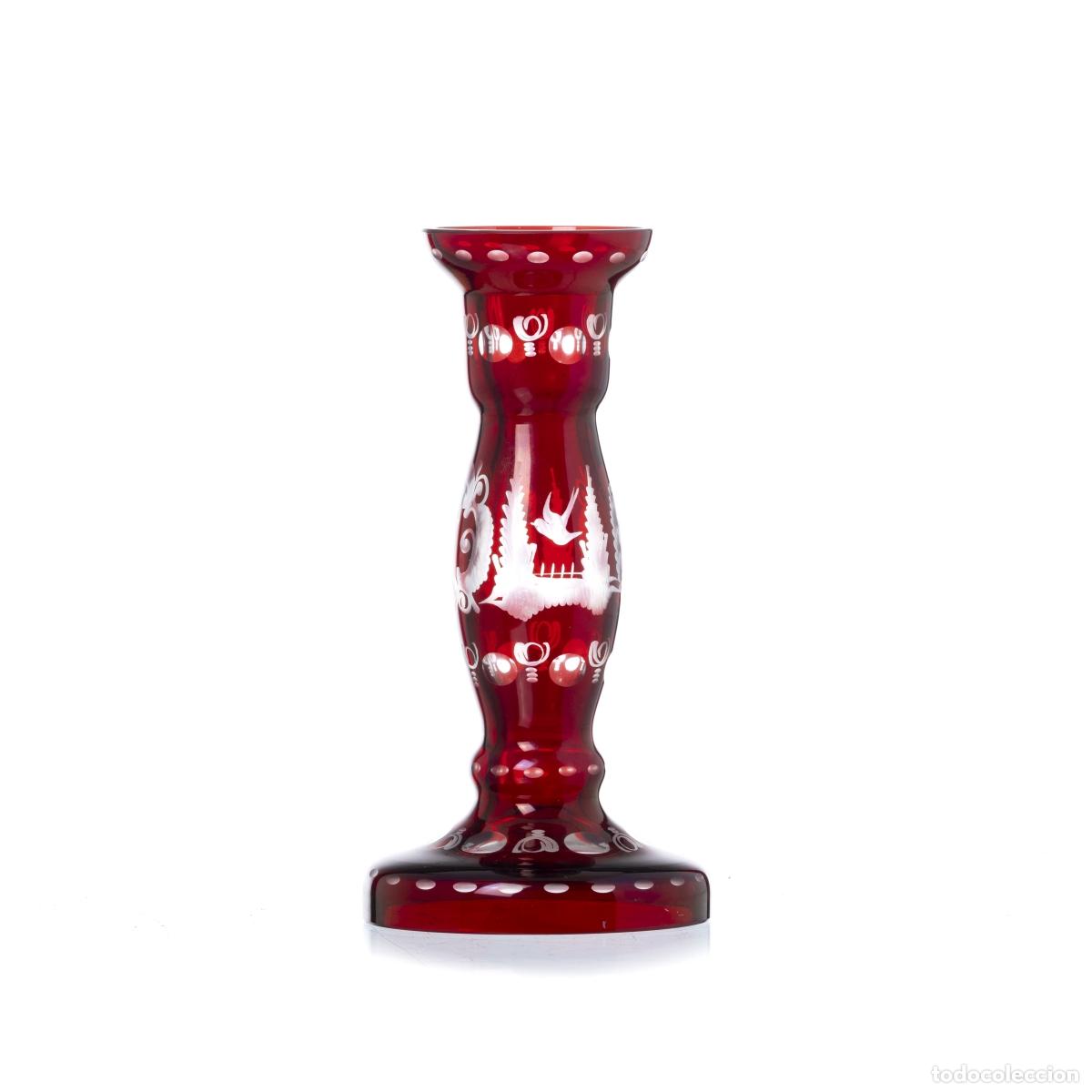 Oggetti Antichi: Cristal y vidrio - Candelabro Egermann Berstdorfer Glash&uuml;tte