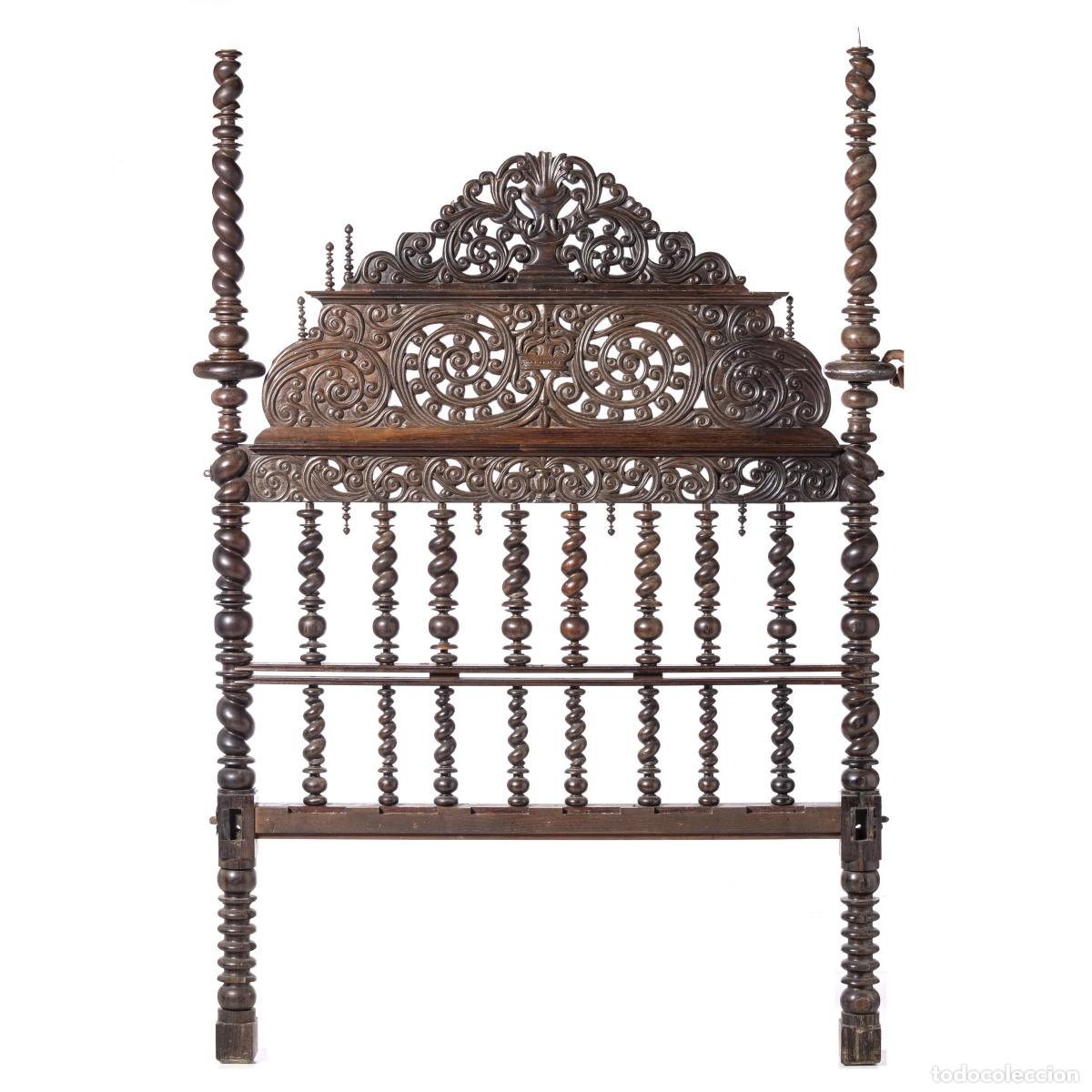 Antiquit&auml;ten: Cama de encaje de bolillos hecha de palisandro - siglo XVII