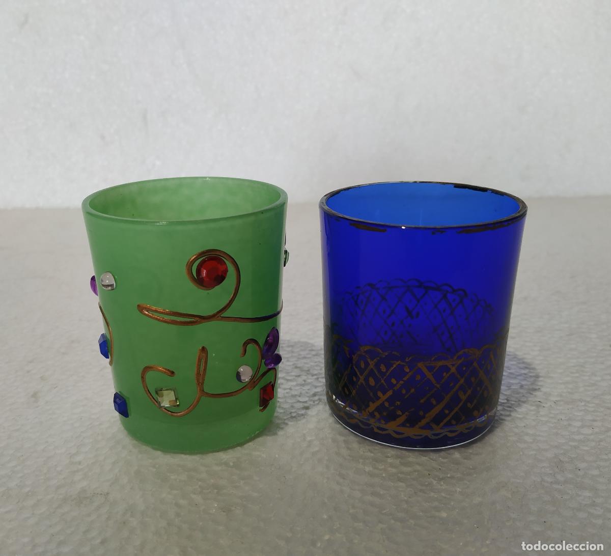 Oggetti Antichi: Cristal y vidrio - Dos vasos