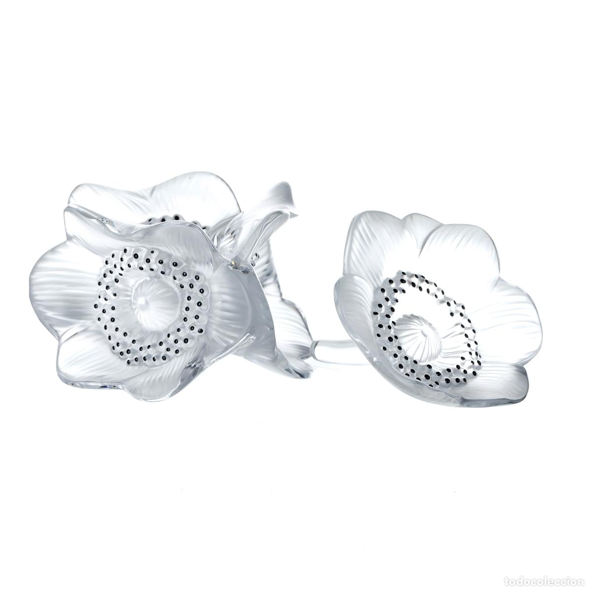 Antiques: Cristal y vidrio - Flor y candelabro de Lalique