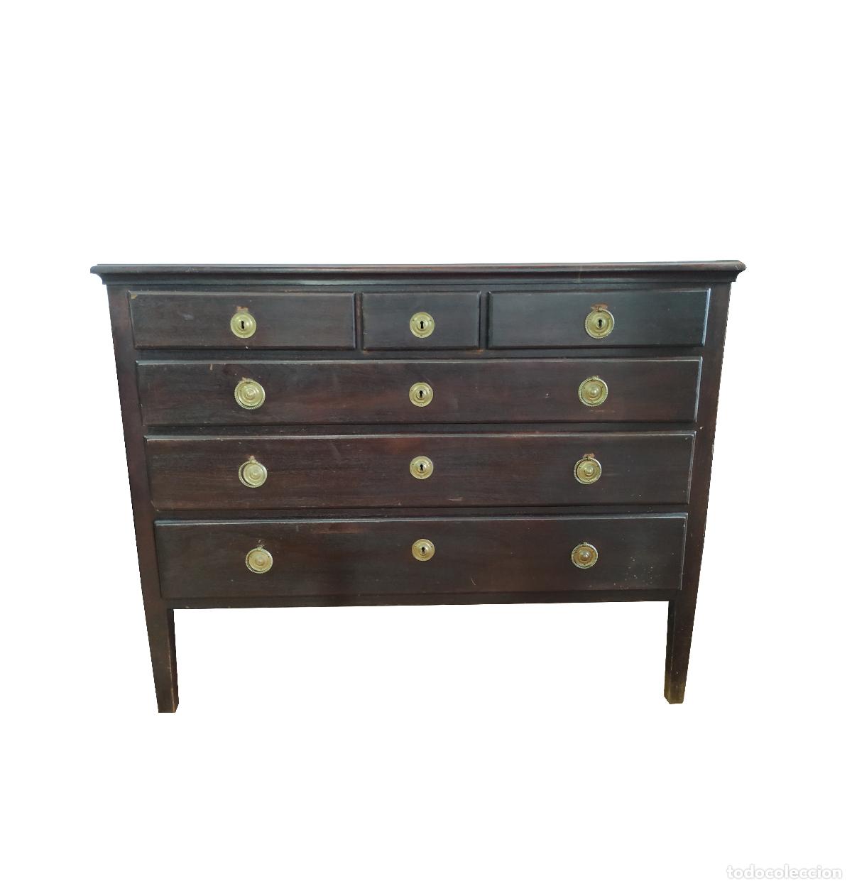 Antig&uuml;edades: C&oacute;moda D. Maria en madera vinh&aacute;tica - siglo XIX - Foto 1