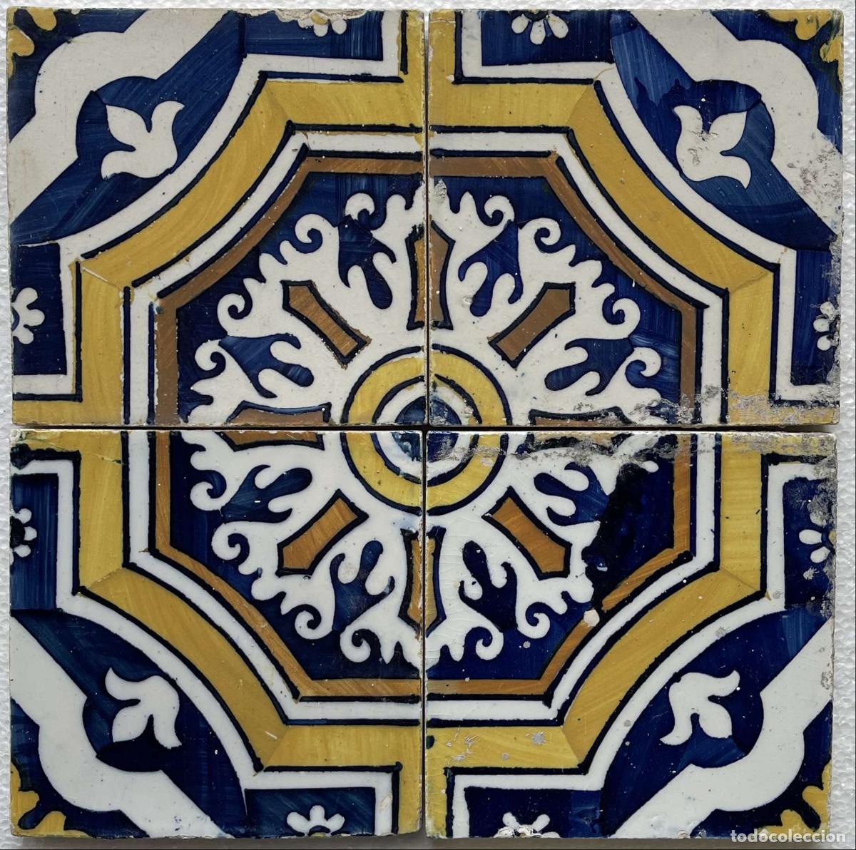 Antiguidades: Cer&aacute;mica - Juego de 24 azulejos - Siglo XIX