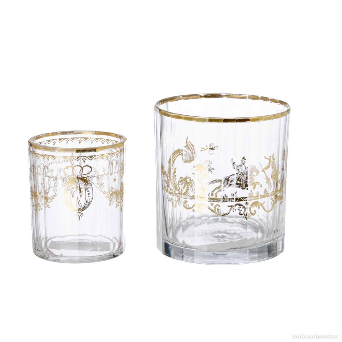 Antiques: Cristal y vidrio - Dos vasos - Palacio Nacional de Queluz