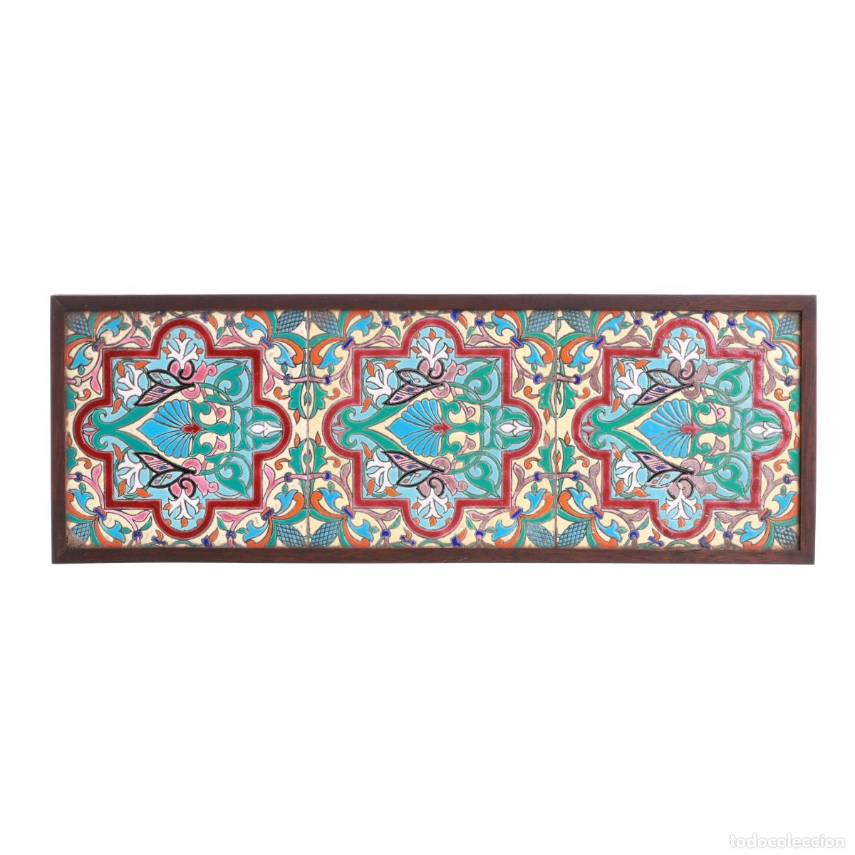 Antiques: Cer&aacute;mica - Tres azulejos - Siglo XVIII