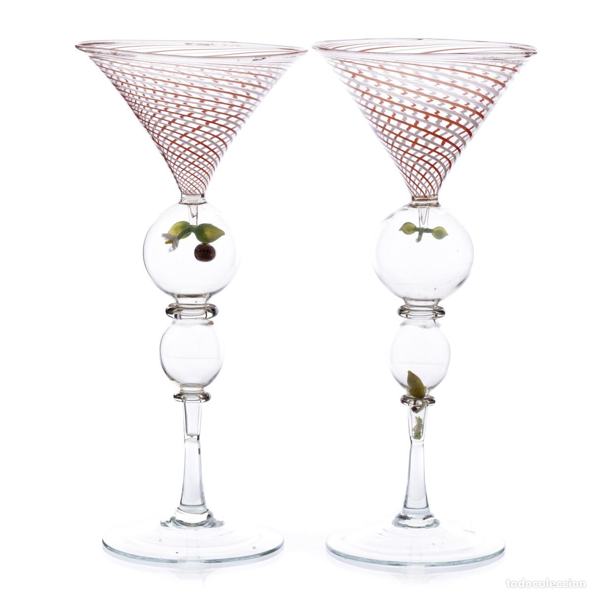 Antig&uuml;edades: Cristal y vidrio - Par de vasos - Foto 1