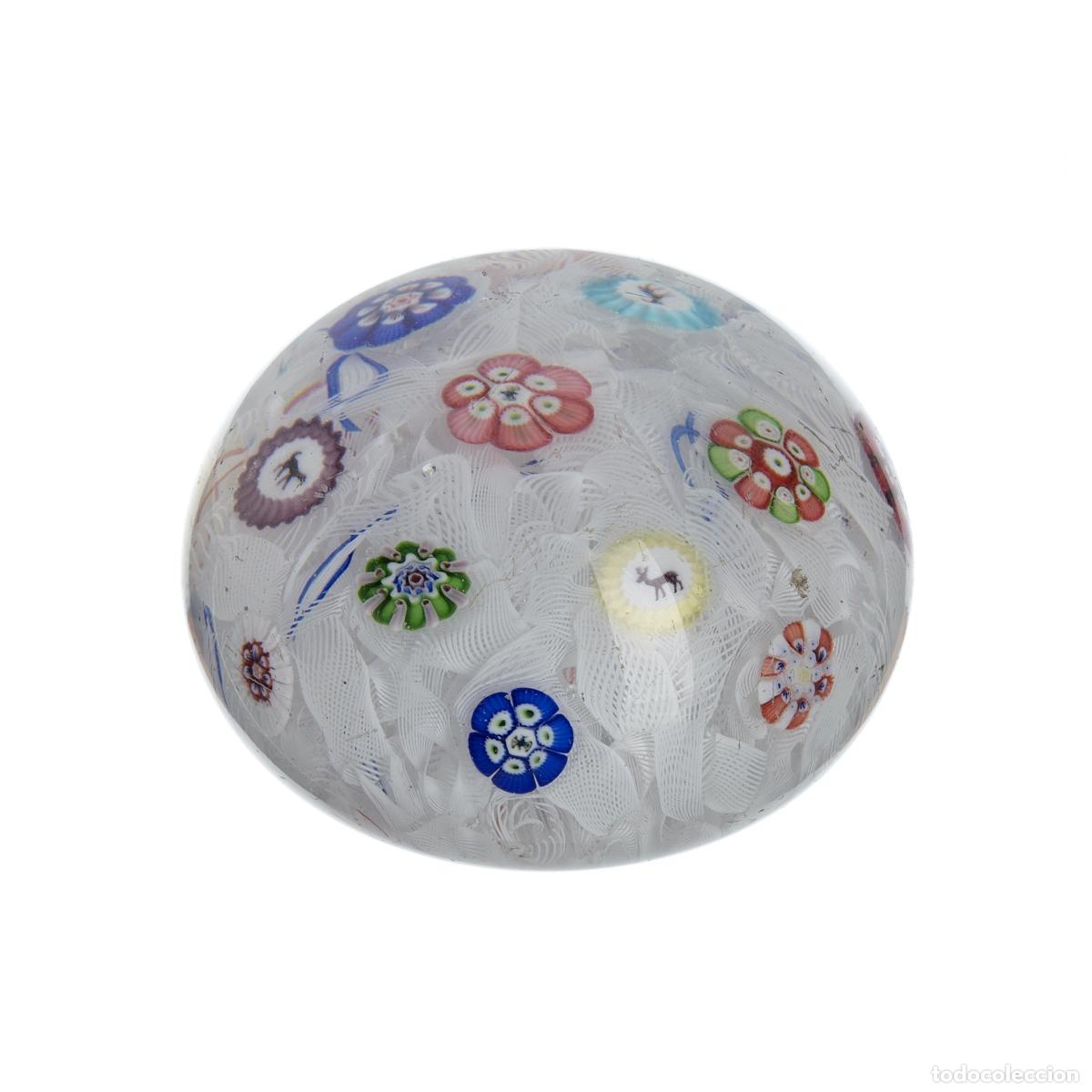 Antiques: Cristal y vidrio - Pisapapeles Baccarat Millefiori - siglo XIX