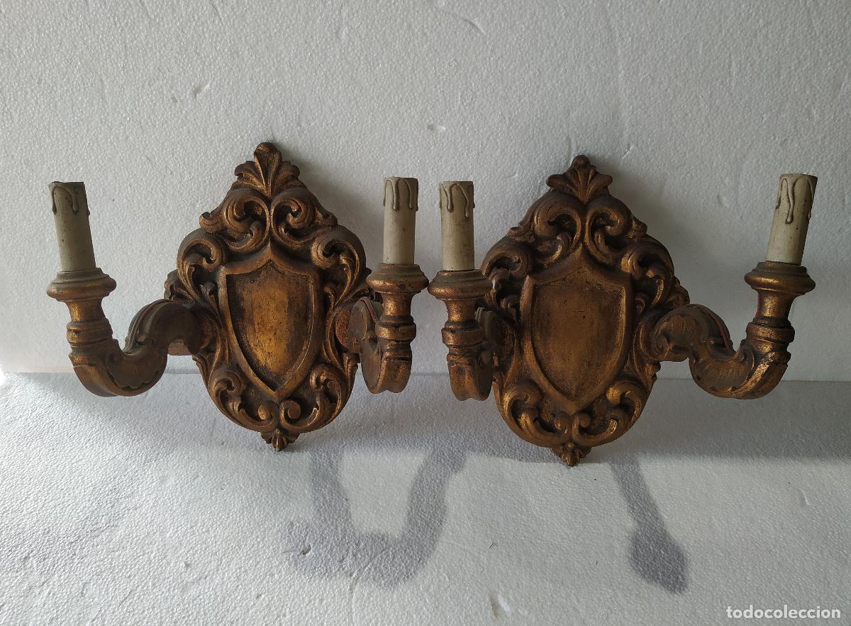 Antiquit&eacute;s: Iluminaci&oacute;n - Par de apliques de pared - Siglo XIX