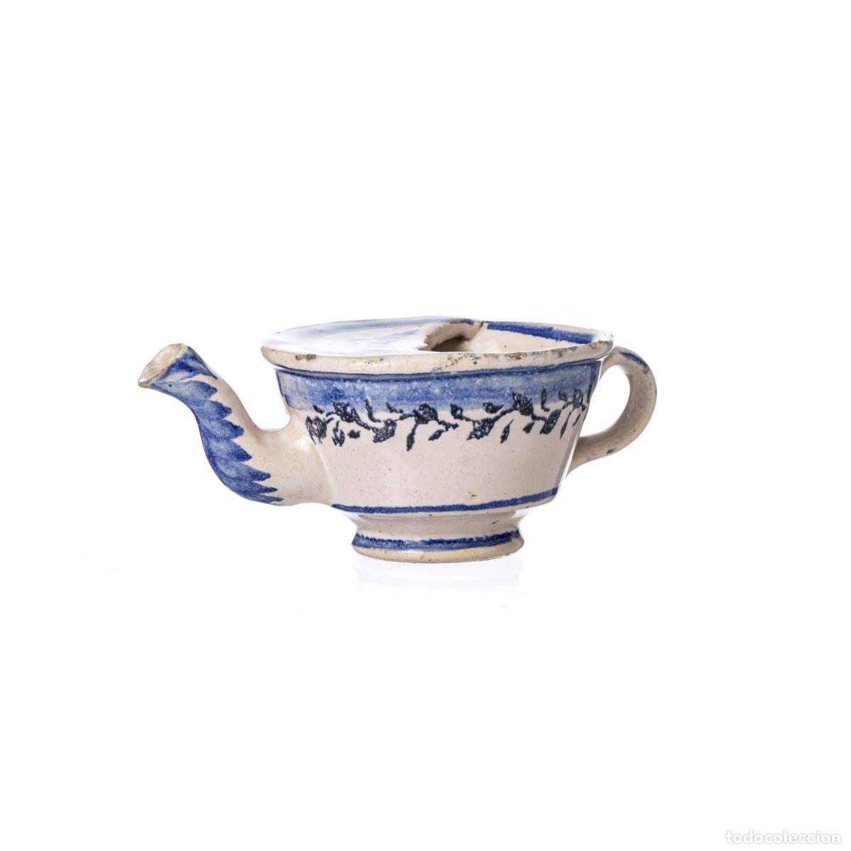 Antiguidades: Cer&aacute;mica - Olla para sopa de cer&aacute;mica de Coimbra - Siglo XIX