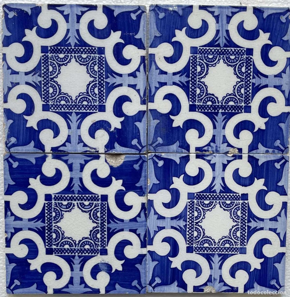Antig&uuml;edades: Cer&aacute;mica - Juego de 4 azulejos