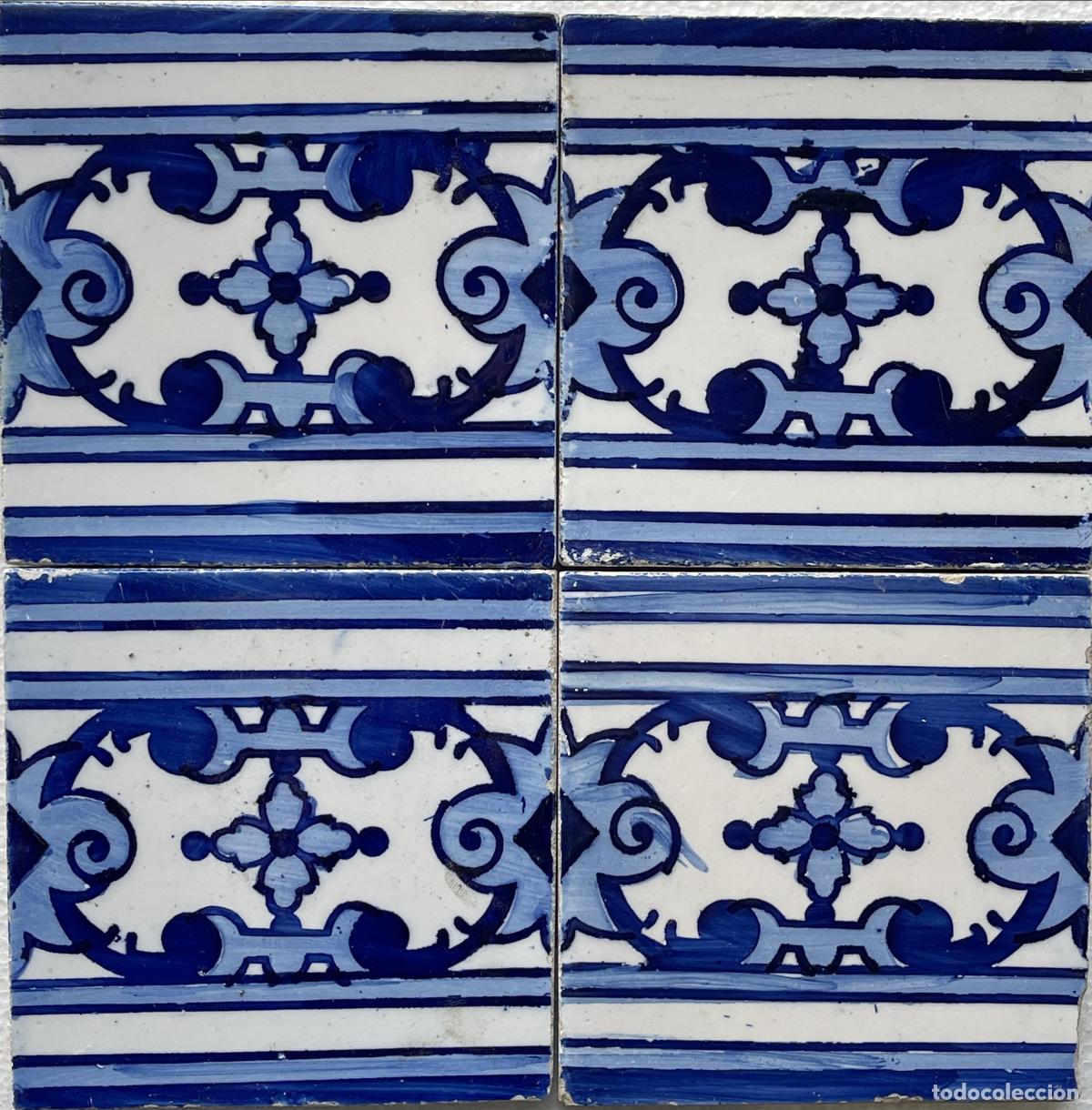 Antiguidades: Loza - Lote de 32 azulejos - Siglo XIX