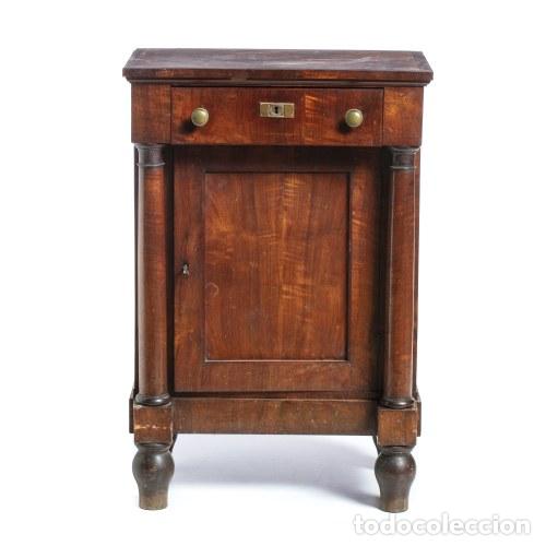 Antiques: Mesita de noche estilo Imperio - siglo XIX