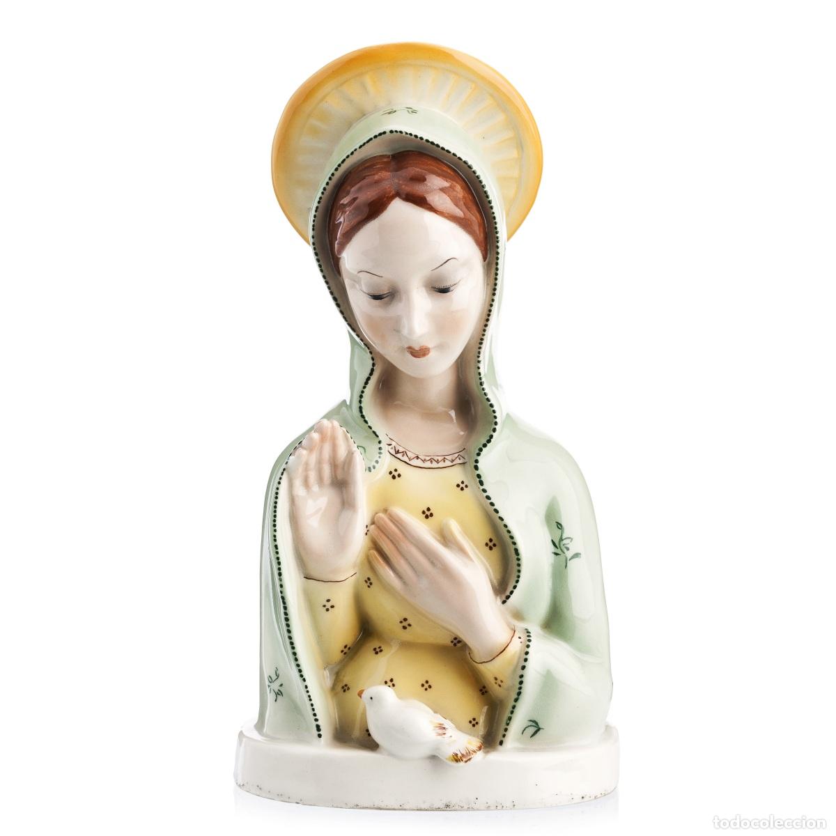 Oggetti Antichi: Cer&aacute;mica - Virgen en cer&aacute;mica