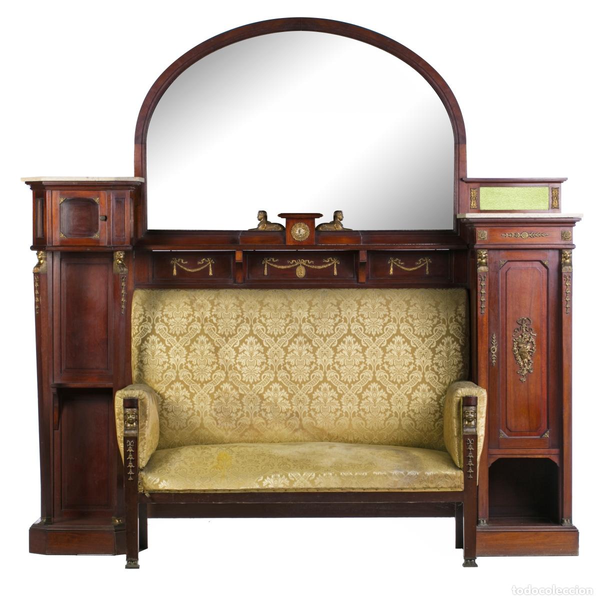 Antig&uuml;edades: Mueble con sof&aacute; de estilo Imperio - siglo XIX - Foto 1