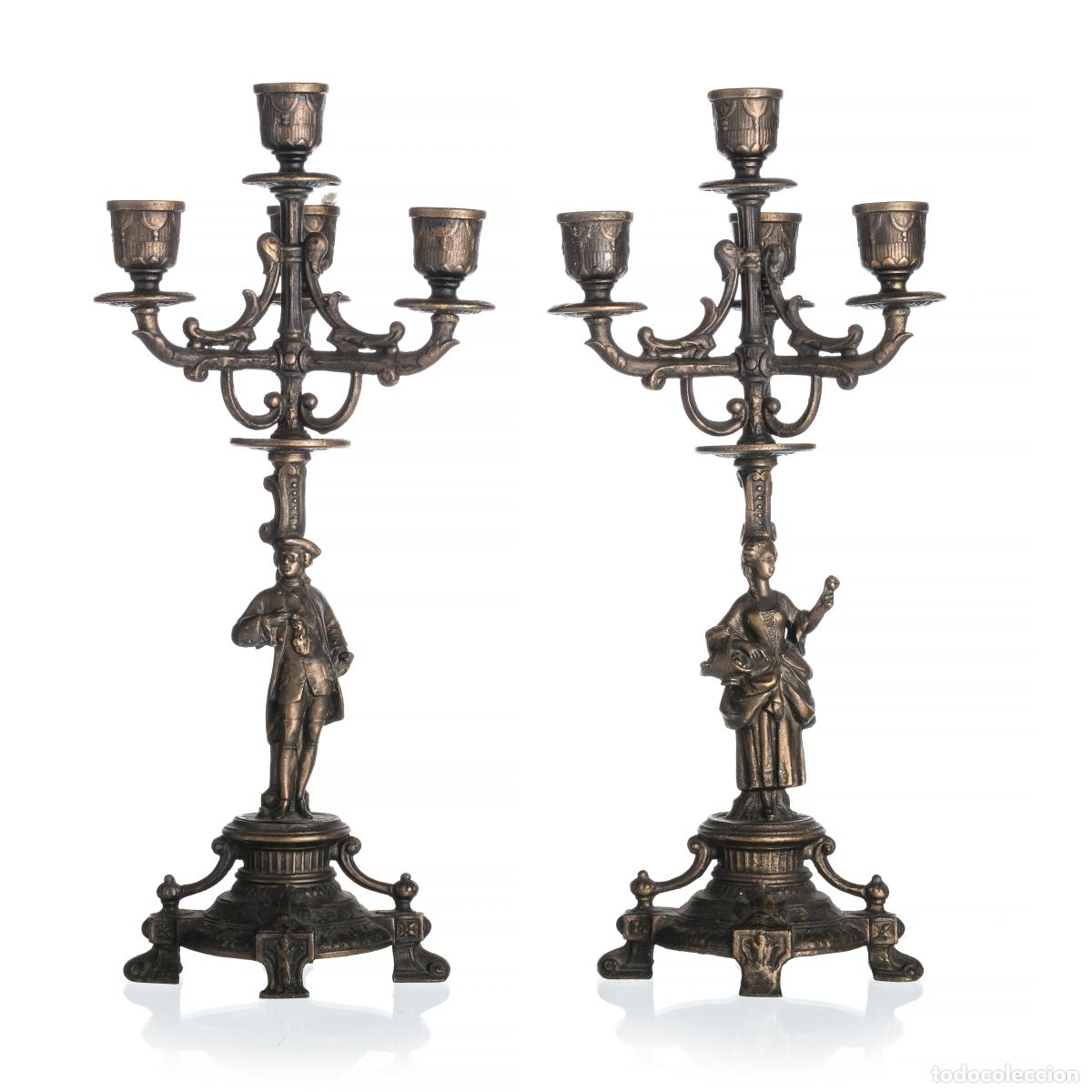 Antig&uuml;edades: Par de candelabros - Foto 1