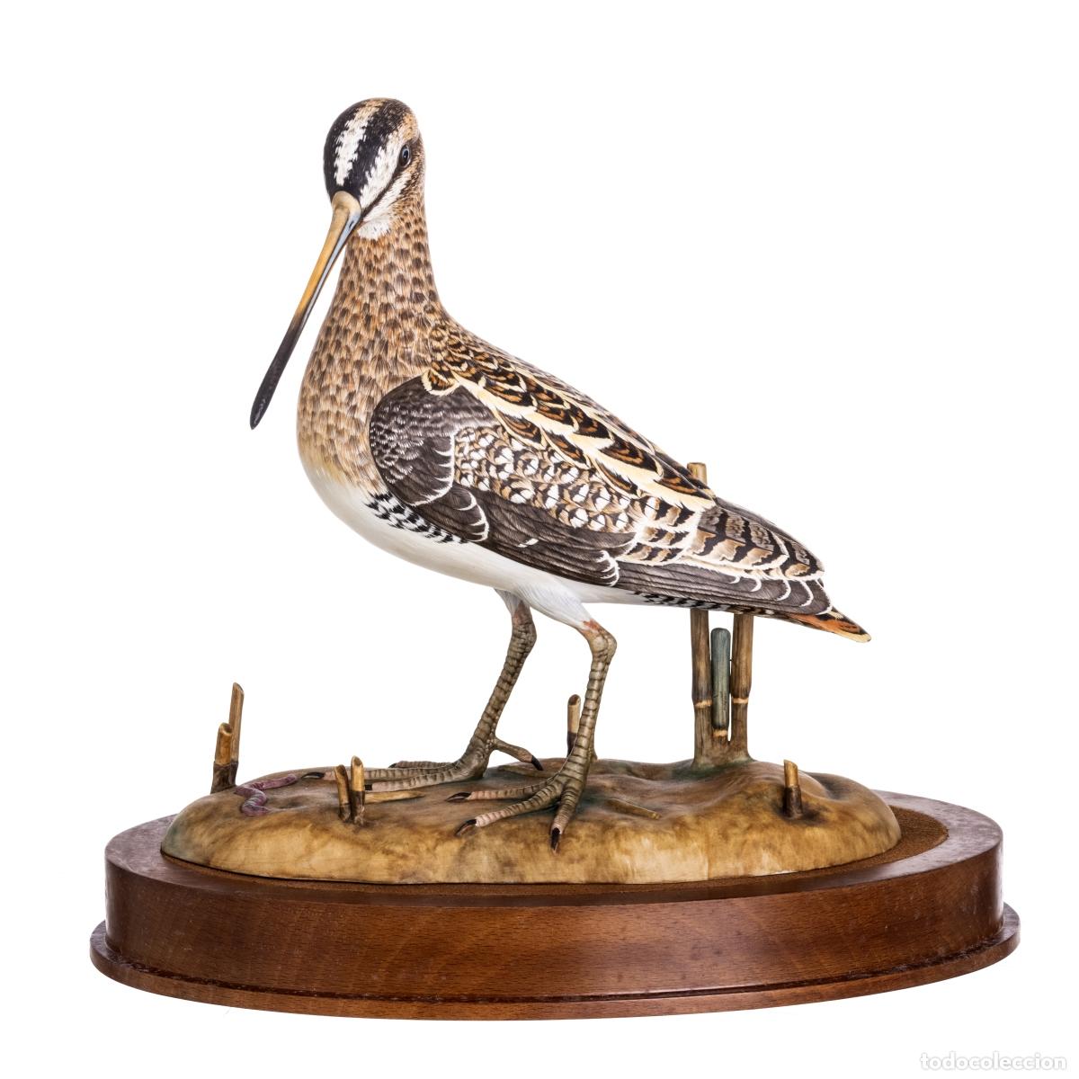 Antiques: Porcelana - Escultura de agachadiza com&uacute;n - Vista Alegre