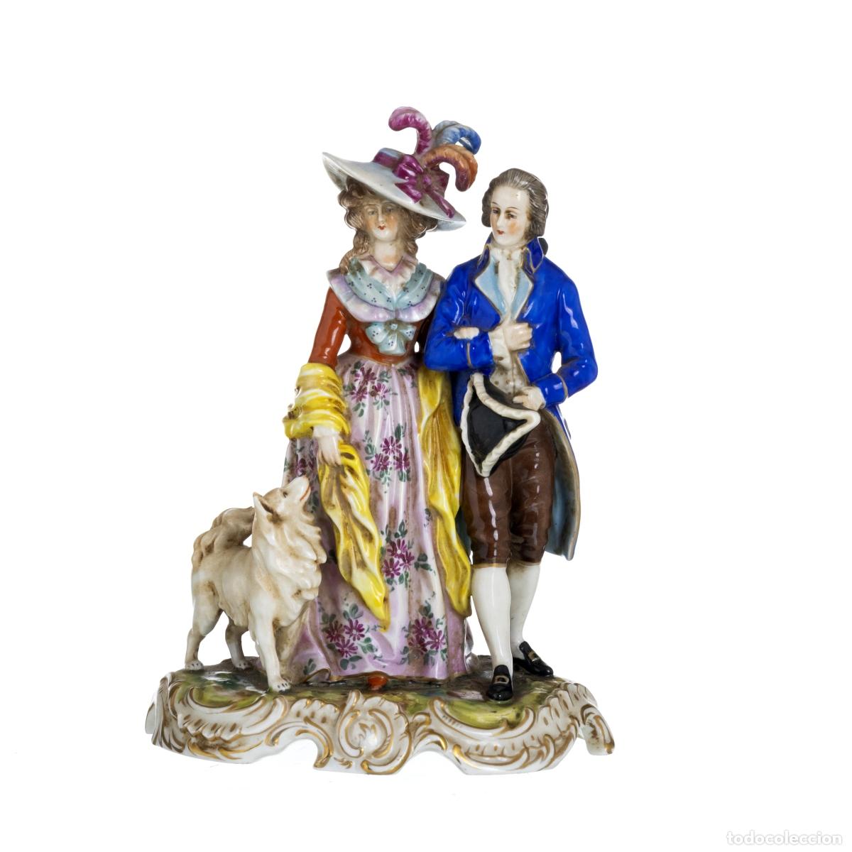 Antiques: Porcelana - Grupo escult&oacute;rico - Dresde