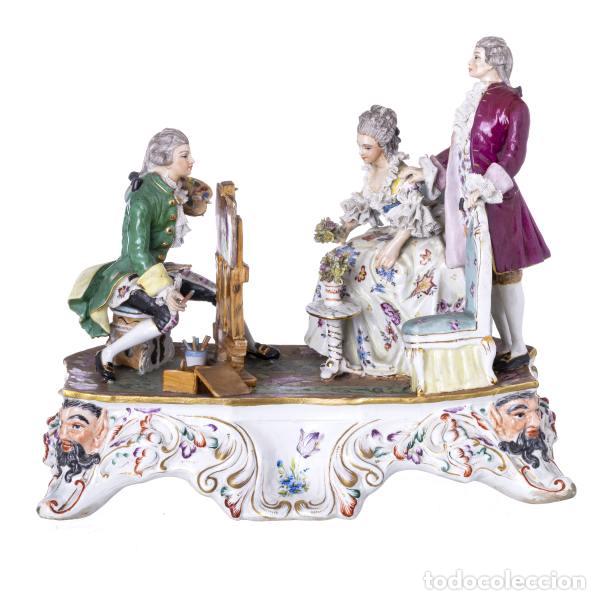 Antiques: Porcelana - Grupo escult&oacute;rico - Siglo XIX