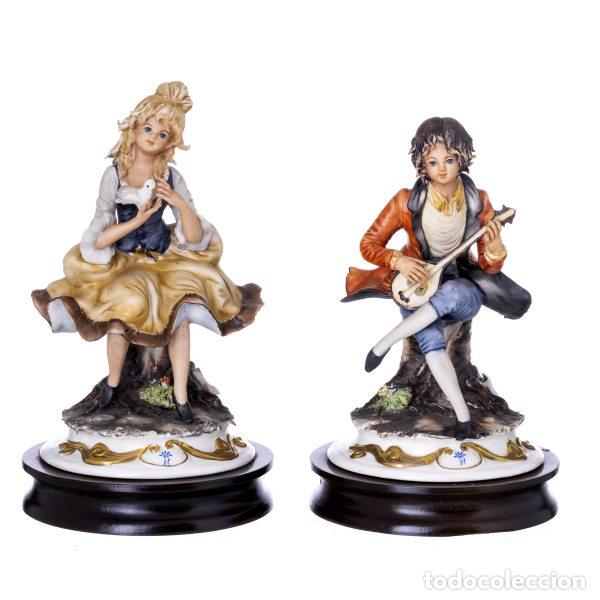 Antiques: Porcelana - Ni&ntilde;a y ni&ntilde;o - Capodimonte