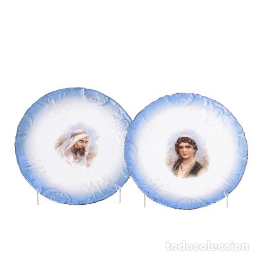 Oggetti Antichi: Porcelana - Par de platos - Vista Alegre