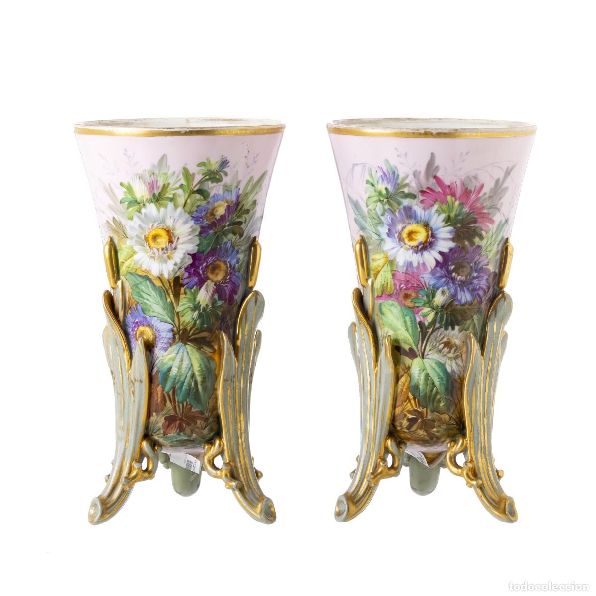 Antiquit&auml;ten: Porcelana - Par de jarrones - Siglo XIX
