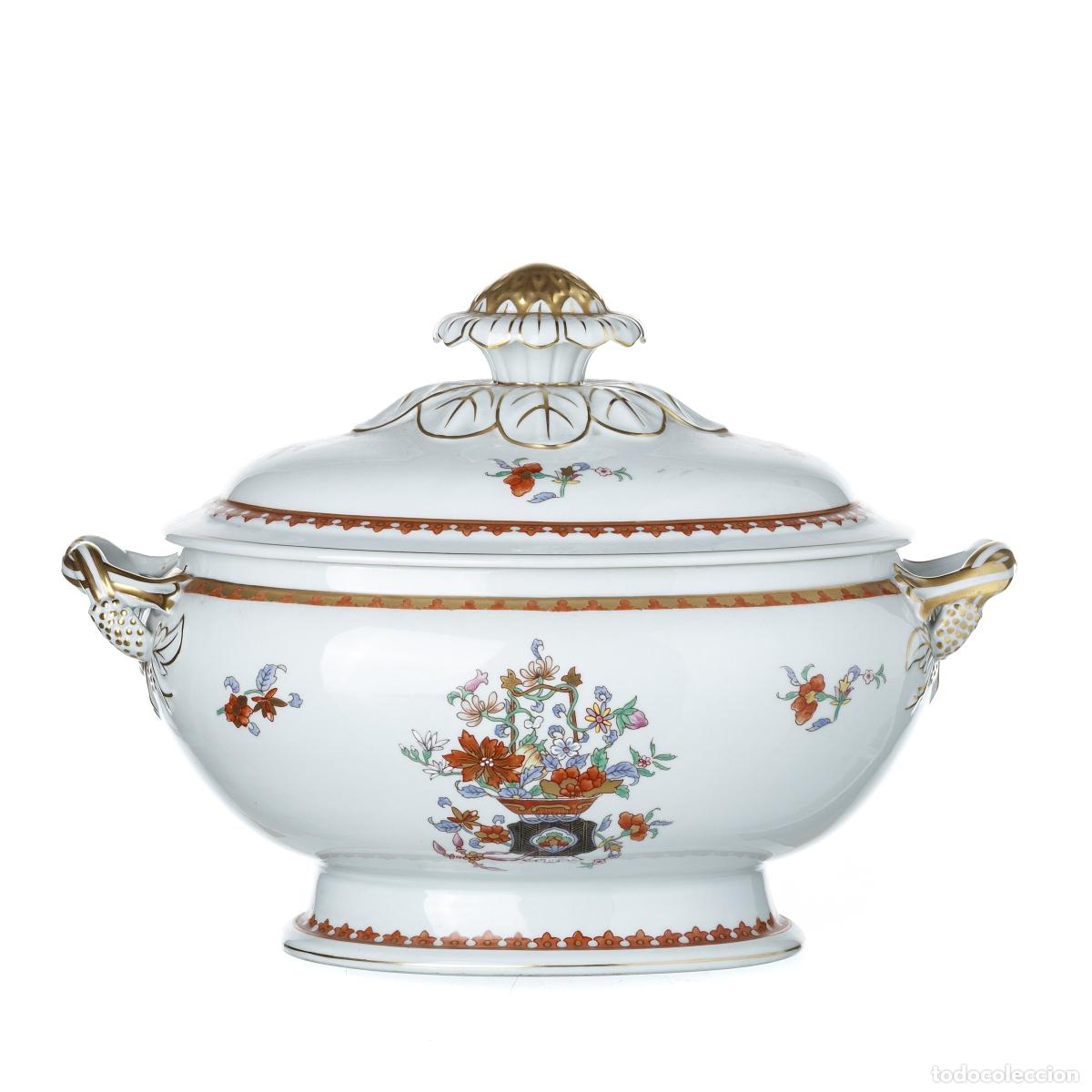 Oggetti Antichi: Porcelana - Sopera con tapa - Vista Alegre