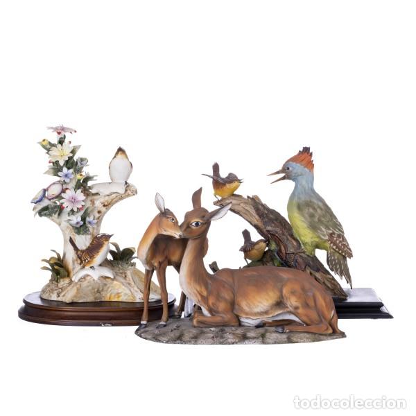 Antiquit&eacute;s: Porcelana - Tres esculturas - Capodimonte