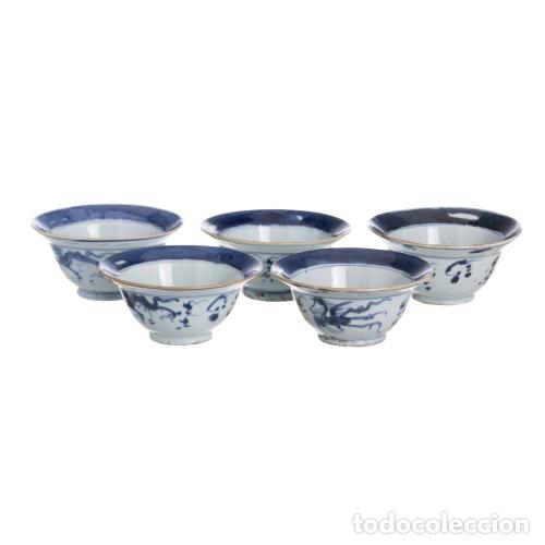 Antiguidades: Porcelana oriental - Cinco tazas