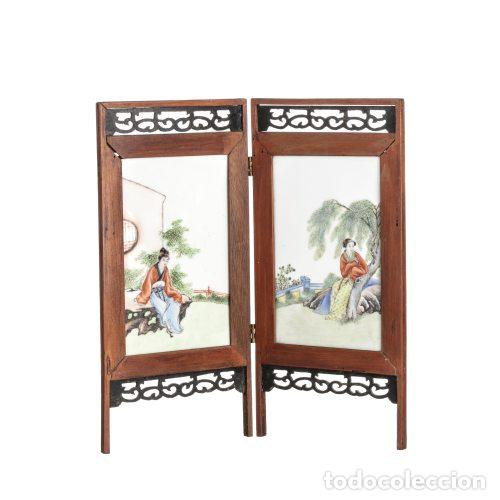 Antiguidades: Porcelana oriental - Biombo