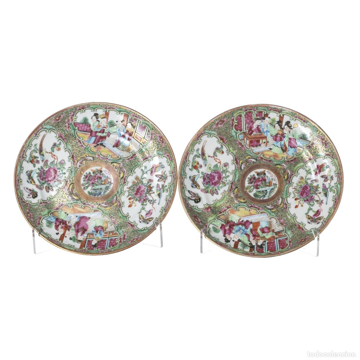 Oggetti Antichi: Porcelana oriental - Par de platos