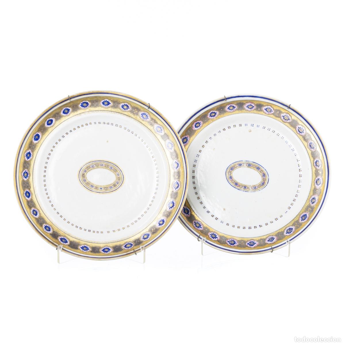 Antiguidades: Porcelana oriental - Par de platos - Compa&ntilde;&iacute;a Brit&aacute;nica de las Indias Orientales
