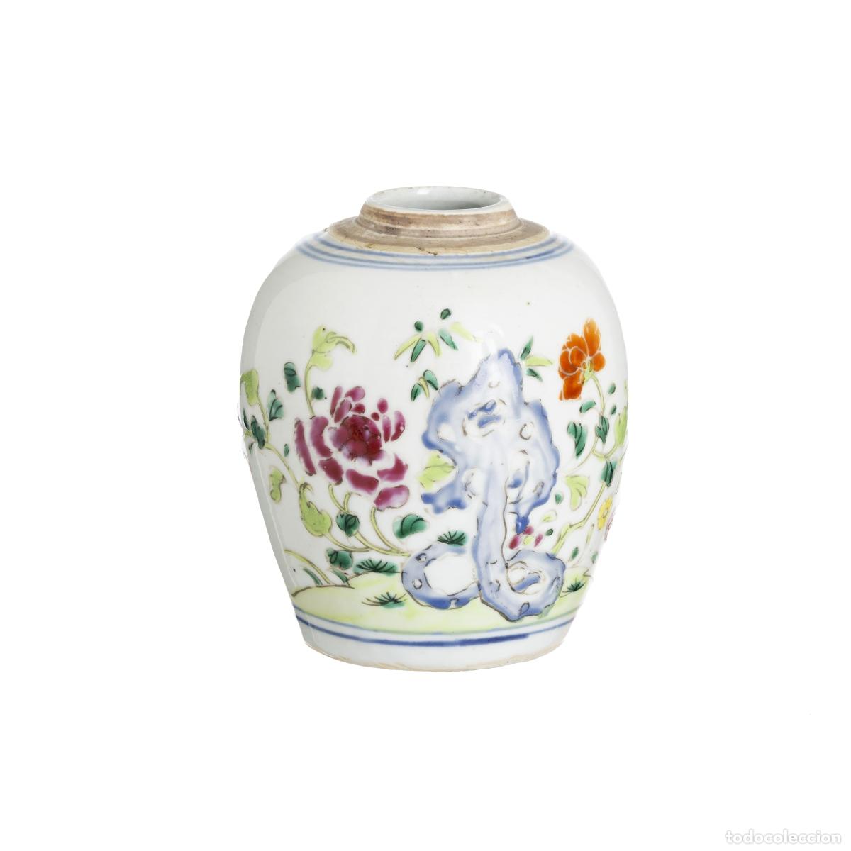 Oggetti Antichi: Porcelana oriental - Maceta bulbosa