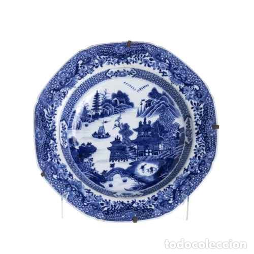 Antig&uuml;edades: Porcelana oriental - Plato hondo - Compa&ntilde;&iacute;a Brit&aacute;nica de las Indias Orientales