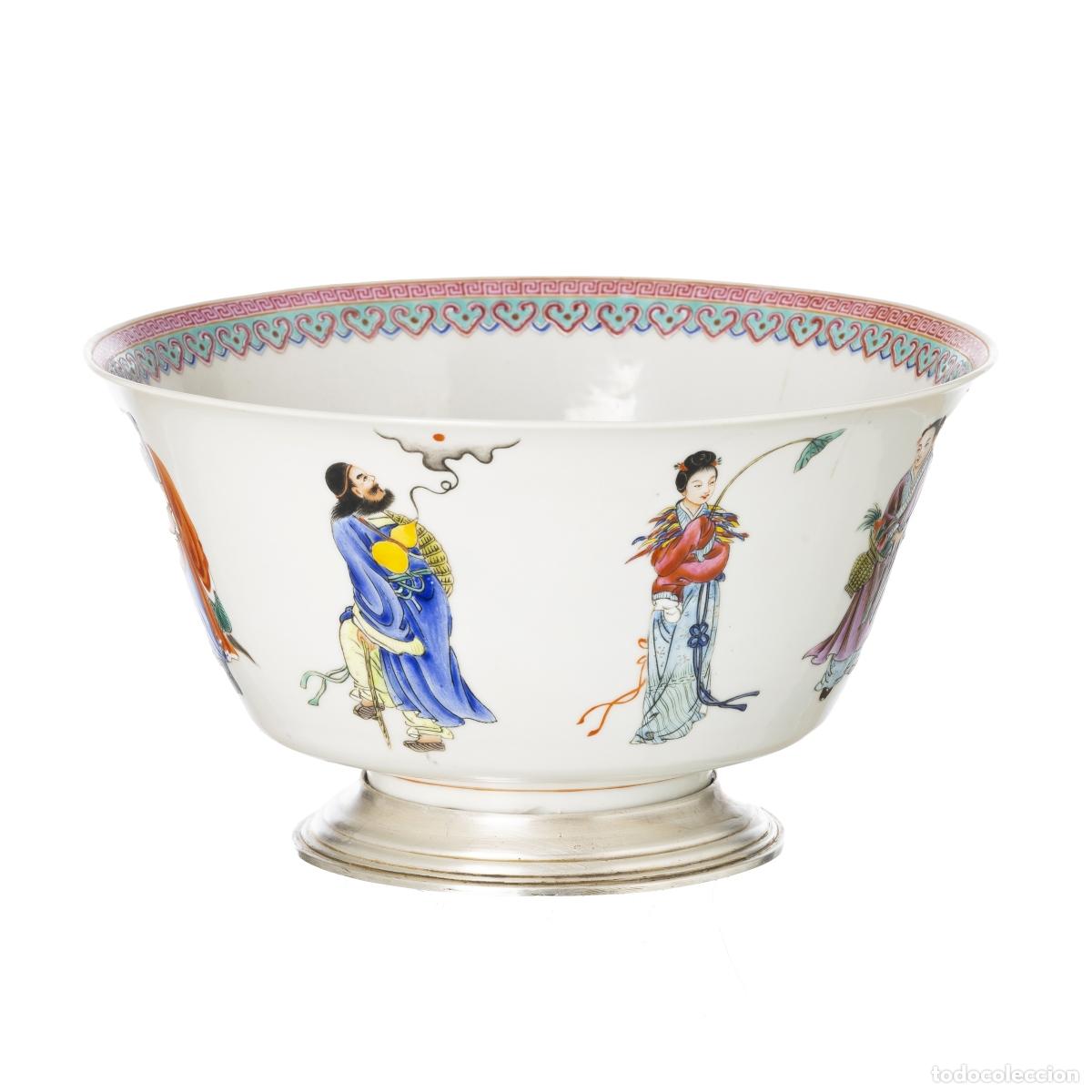 Antiguidades: Taza de porcelana oriental