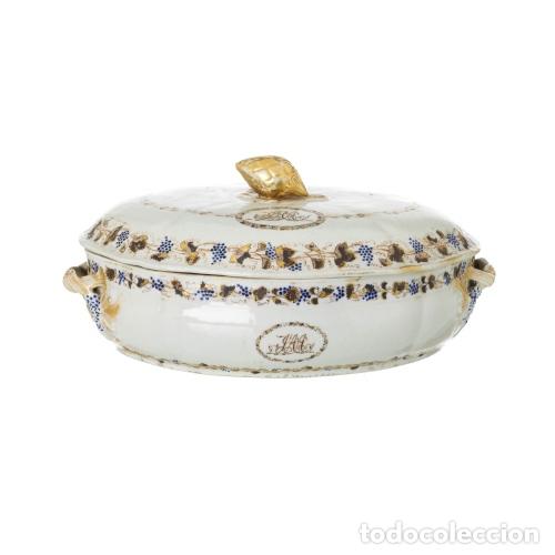 Antig&uuml;edades: Porcelana oriental - Sopera con tapa - Compa&ntilde;&iacute;a Brit&aacute;nica de las Indias Orientales