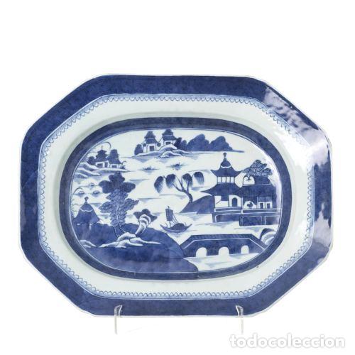 Antig&uuml;edades: Porcelana oriental - Fuente honda para servir - Cant&oacute;n