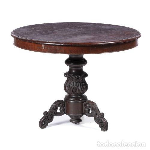 Antig&uuml;edades: Mesa de centro rom&aacute;ntica - siglo XIX - Foto 1