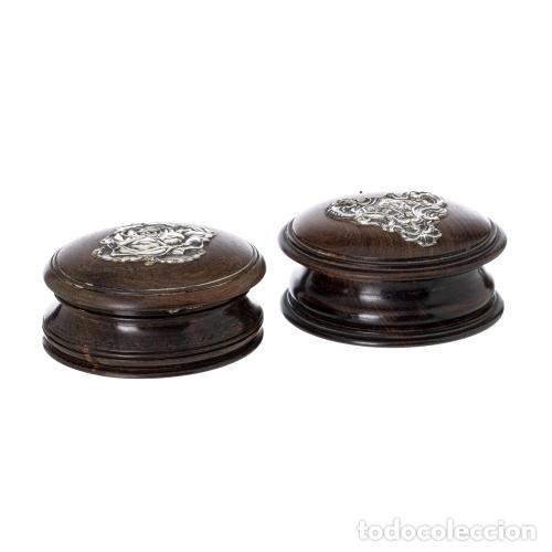 Antiques: Plata - Dos cajas con tapa - Siglo XIX