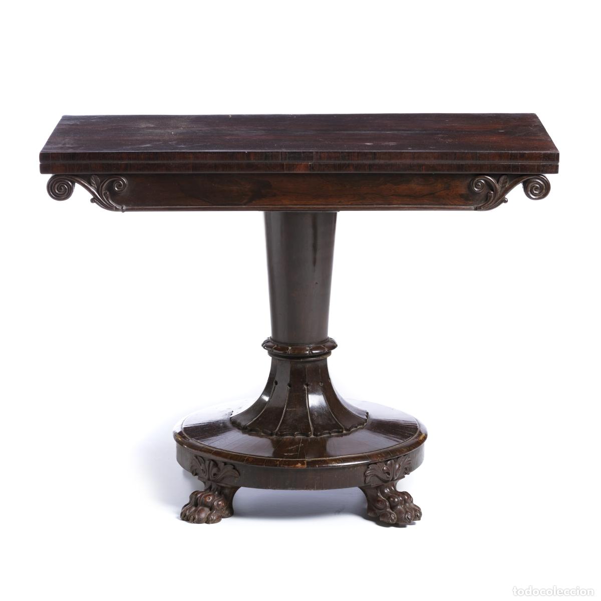 Antig&uuml;edades: Mesa de t&eacute; victoriana - siglo XIX