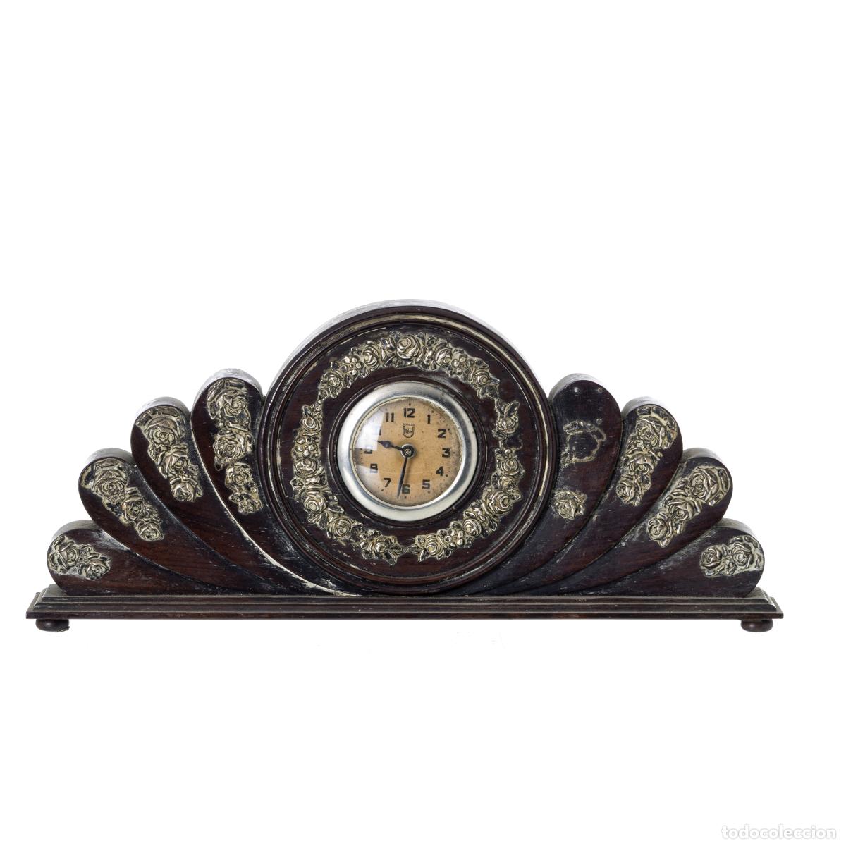 Antig&uuml;edades: Plata - Reloj de mesa con plata - Siglo XIX - Foto 1