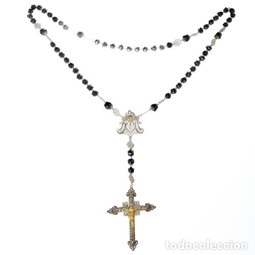 Antiquit&auml;ten: Plata - Rosario de plata - Siglo XIX