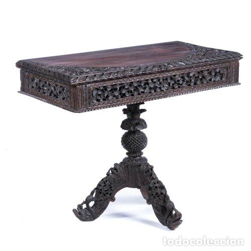 Antiquit&auml;ten: Mesa de juego angloindia - siglo XIX