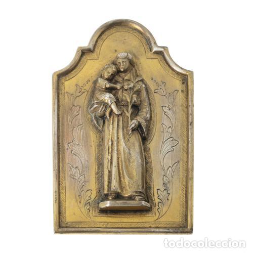 Antig&uuml;edades: Plata - Placa con San Antonio en plata - Foto 1