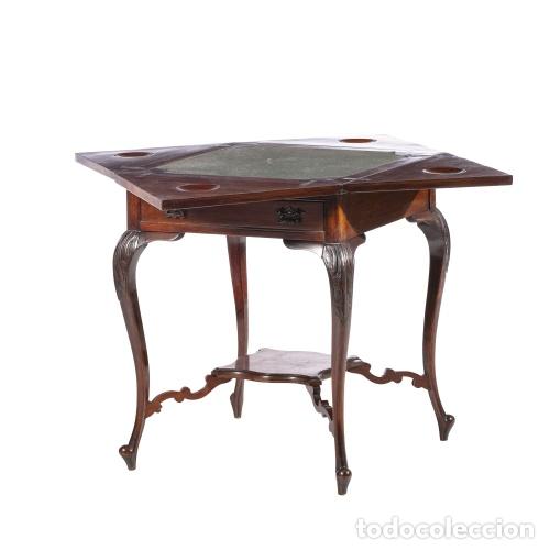 Antiquit&auml;ten: Mesa de juego tipo sobre - siglo XIX